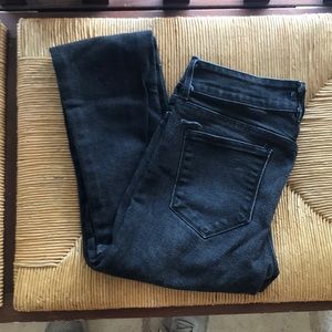 Black Distressed Jeans with Lace Underlay